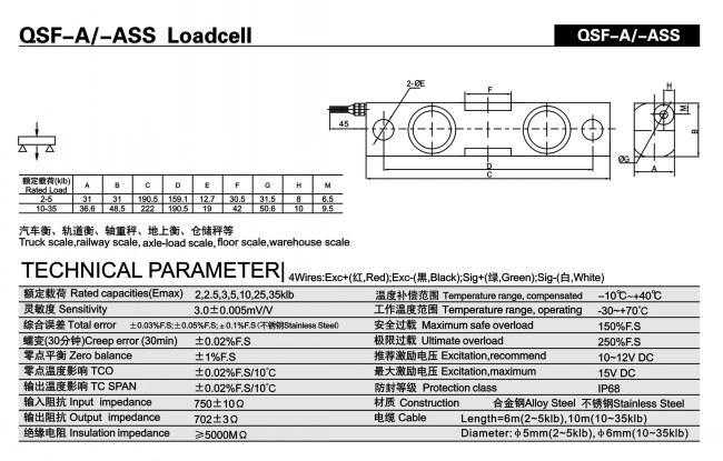 www.thietbicongnghiep.vn | Loadcell | KELI | QSF-A